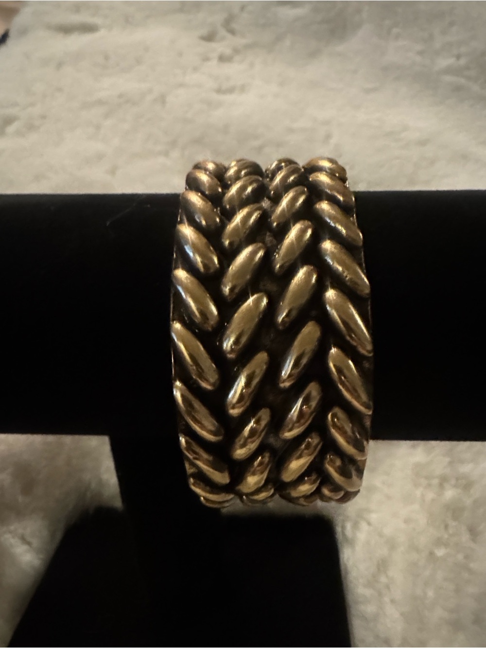 IMAN Gold-Tone Triple-Row Braided Link Bracelet